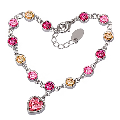 Κόσμημα - Βραχιόλι Πλατίνα με πέτρες Swarovski BC30181-CO