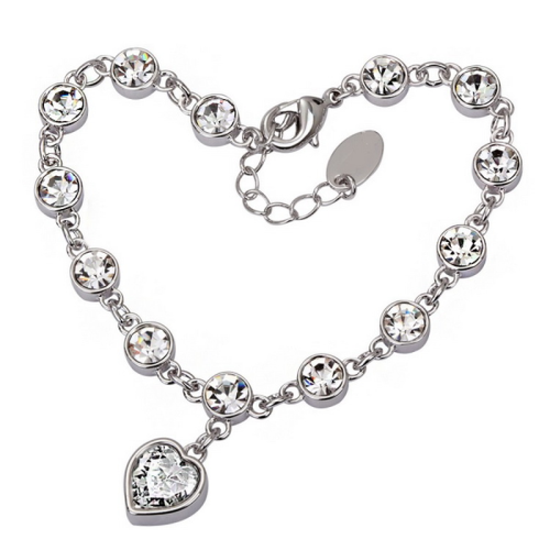 Κόσμημα - Βραχιόλι Πλατίνα με πέτρες Swarovski BC30181-CR