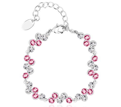 Βραχιόλι Πλατίνα με πέτρες Swarovski BC36007-LR