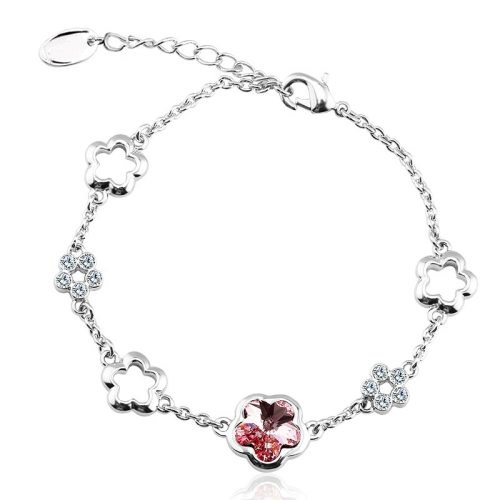 Βραχιόλι Πλατίνα με πέτρες Swarovski BC30264-LR