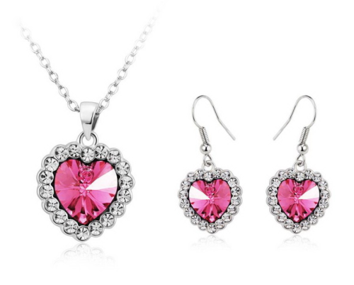 Σετ Κολιέ και σκουλαρίκια, με Swarovski BC10617RO-BC20605RO