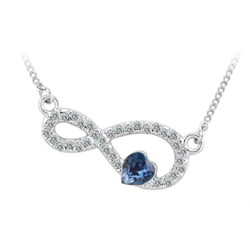 Swarovski Κολιέ Άπειρο και Καρδιά Επιπλατινωμένο, BC11432-MON